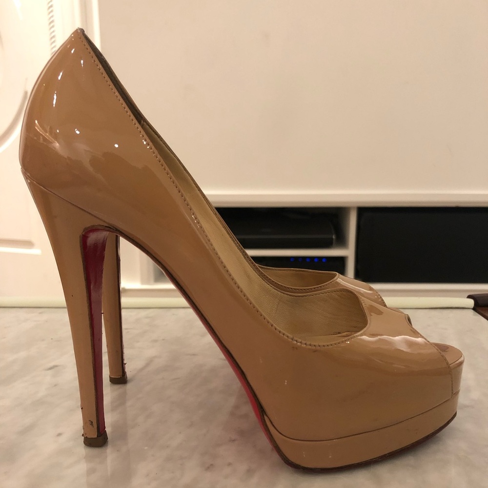 Authentic Christian Louboutin. Prive Open Toe Pump